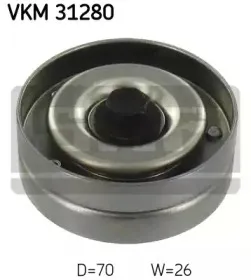 VKM 31280 SKF Паразитный / ведущий ролик, поликлиновой ремень